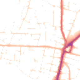 Daytime road noise heatmap for BH10 5AT