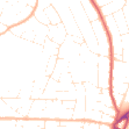 Daytime road noise heatmap for BH10 5AY