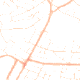 Daytime road noise heatmap for BH10 5EW
