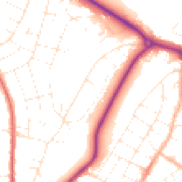 Daytime road noise heatmap for BH10 6BA