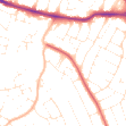 Daytime road noise heatmap for BH10 6BW