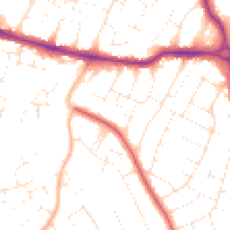 Daytime road noise heatmap for BH10 6DD