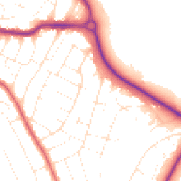Daytime road noise heatmap for BH10 6EN