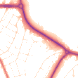 Daytime road noise heatmap for BH10 6JU