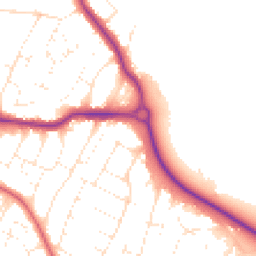 Daytime road noise heatmap for BH10 7AG