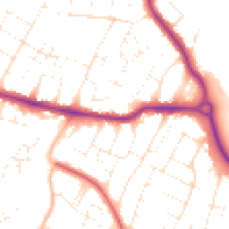 Daytime road noise heatmap for BH10 7BQ