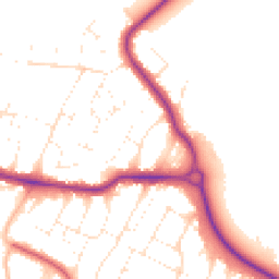 Daytime road noise heatmap for BH10 7EB