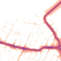 Daytime road noise heatmap for BH10 7EY