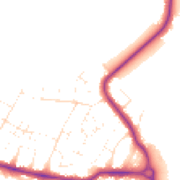 Daytime road noise heatmap for BH10 7HU