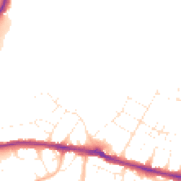 Daytime road noise heatmap for BH10 7LF