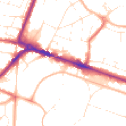 Daytime road noise heatmap for BH12 1AE