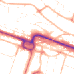 Daytime road noise heatmap for BH12 1BB