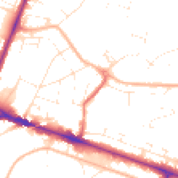 Daytime road noise heatmap for BH12 1EA