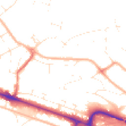 Daytime road noise heatmap for BH12 1EB