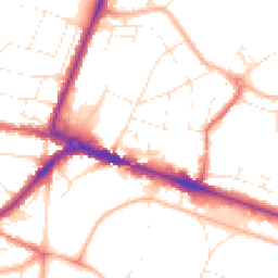 Daytime road noise heatmap for BH12 1NG