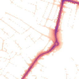 Daytime road noise heatmap for BH12 4EH