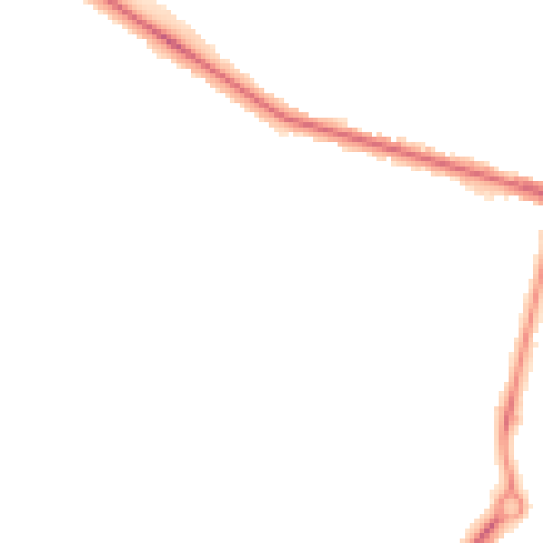 Night-time road noise heatmap for BH12 5AY