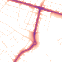 Daytime road noise heatmap for BH12 5BE