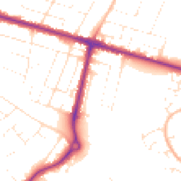 Daytime road noise heatmap for BH12 5BN