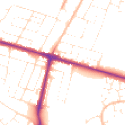 Daytime road noise heatmap for BH12 5BT
