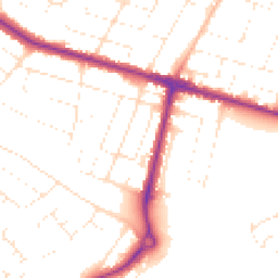 Daytime road noise heatmap for BH12 5DJ