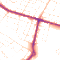 Daytime road noise heatmap for BH12 5DW