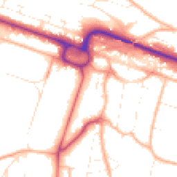 Daytime road noise heatmap for BH13 6AD