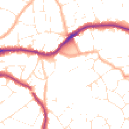 Daytime road noise heatmap for BH14 8BH
