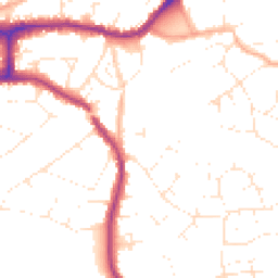 Daytime road noise heatmap for BH14 8BW