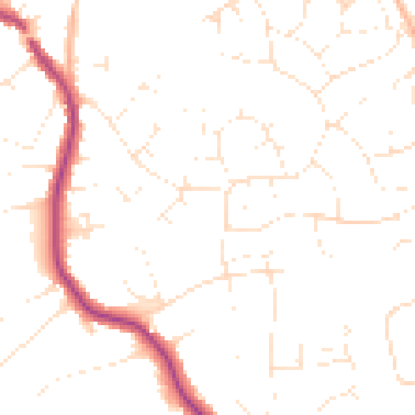Daytime road noise heatmap for BH14 8NR