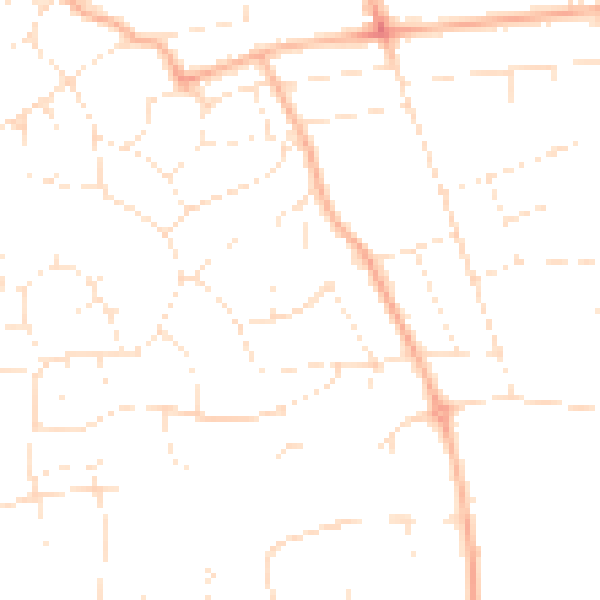Daytime road noise heatmap for BH14 8PQ