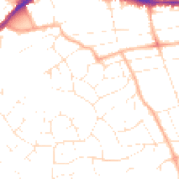 Daytime road noise heatmap for BH14 8SX