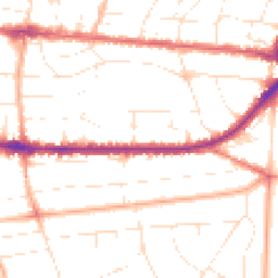 Daytime road noise heatmap for BH14 9AW