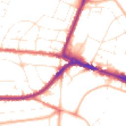 Daytime road noise heatmap for BH14 9AX