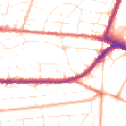 Daytime road noise heatmap for BH14 9EY