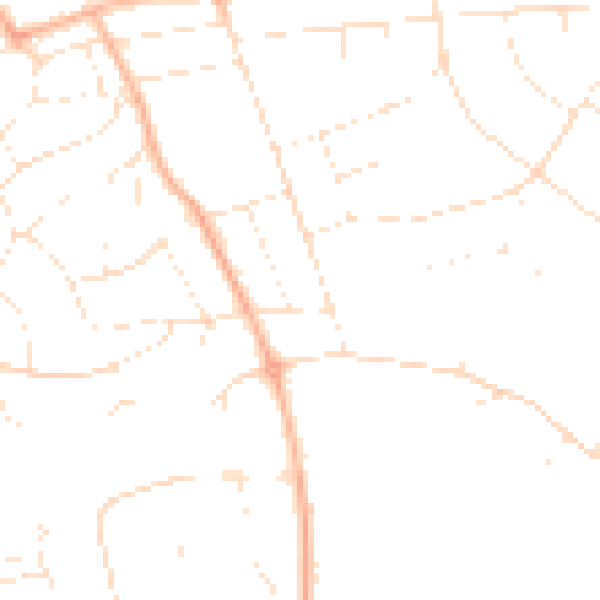 Daytime road noise heatmap for BH14 9LH