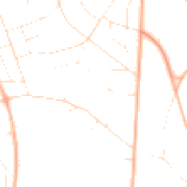 Daytime road noise heatmap for BH14 9QN