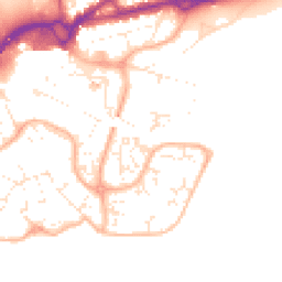 Daytime road noise heatmap for BH15 1EN
