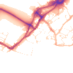 Daytime road noise heatmap for BH15 1JU