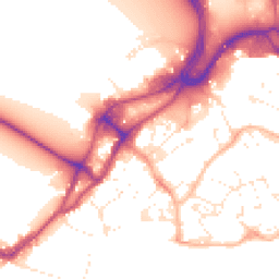 Daytime road noise heatmap for BH15 1NT
