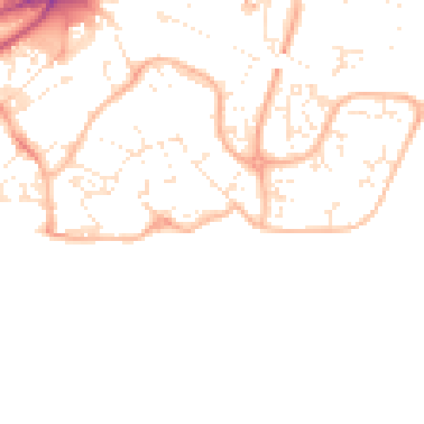 Daytime road noise heatmap for BH15 1RA