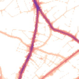 Daytime road noise heatmap for BH15 2EX