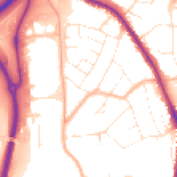 Daytime road noise heatmap for BH15 3BJ