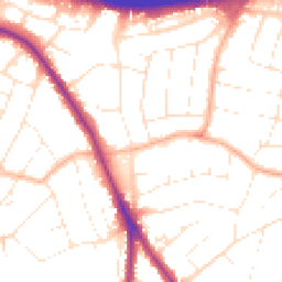 Daytime road noise heatmap for BH15 3JU