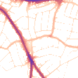 Daytime road noise heatmap for BH15 3JY