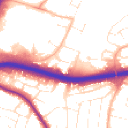 Daytime road noise heatmap for BH17 0GB