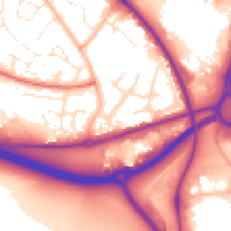 Daytime road noise heatmap for BH17 7AU