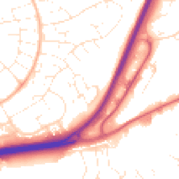 Daytime road noise heatmap for BH17 8AB
