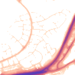 Daytime road noise heatmap for BH17 8QU