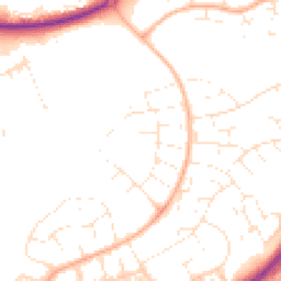 Daytime road noise heatmap for BH17 8SB